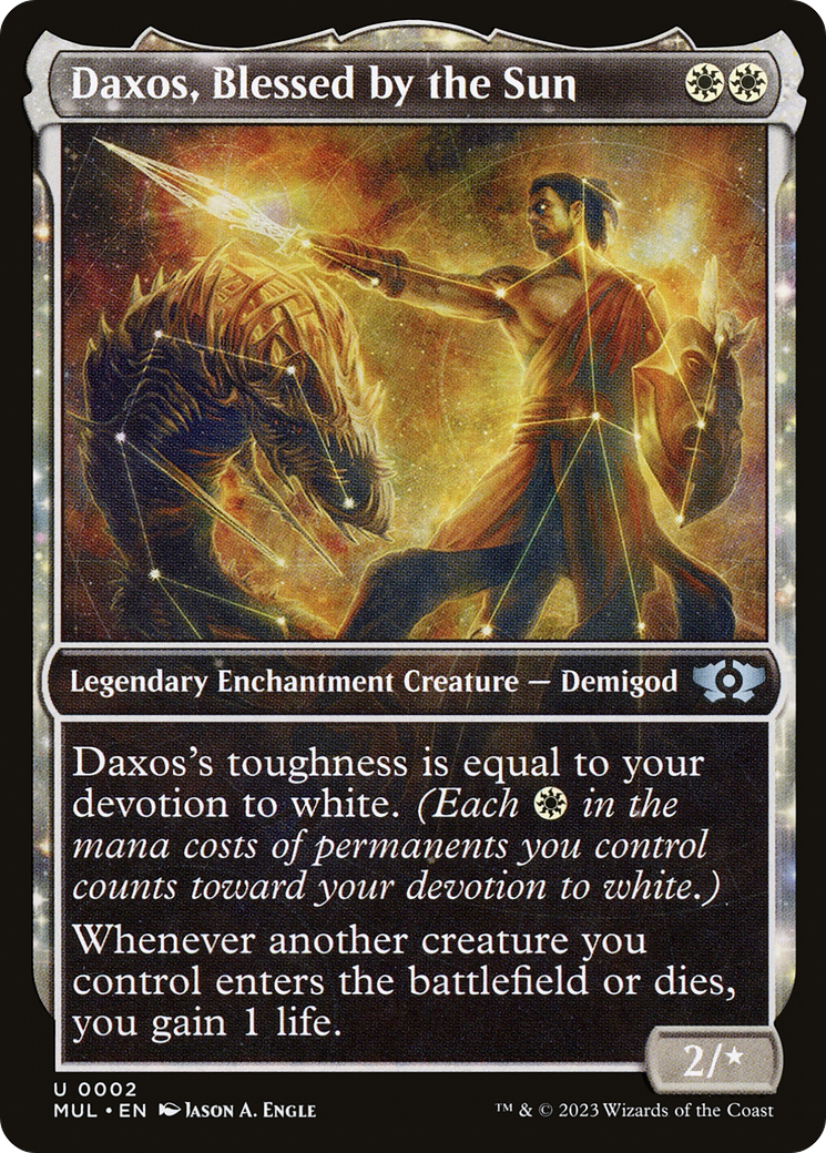 Daxos, Blessed by the Sun (MUL-002) [Multiverse Legends] (Showcase) MTG Single Wizards of the Coast