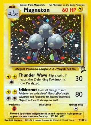 Magneton (9/130) Holofoil [Vintage: Base Set 2] Pokemon Single Pokémon