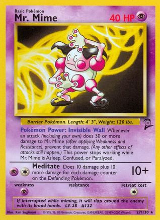Mr. Mime (27/130) [Vintage: Base Set 2] Pokemon Single Pokémon