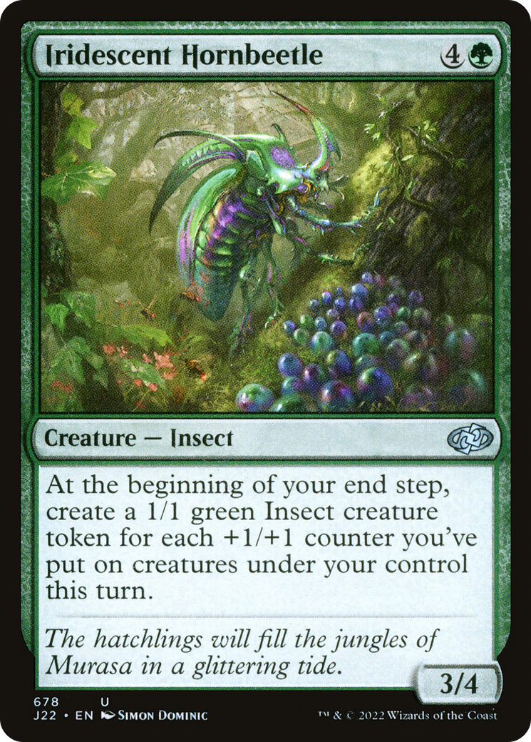 Iridescent Hornbeetle (J22-678) [Jumpstart 2022] MTG Single Wizards of the Coast