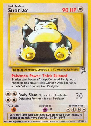Snorlax (30/130) [Vintage: Base Set 2] Pokemon Single Pokémon