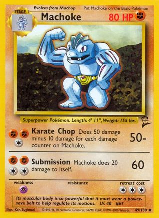 Machoke (49/130) - [Vintage: Base Set 2] Pokemon Single Pokémon