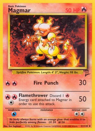 Magmar (51/130) [Vintage: Base Set 2] Pokemon Single Pokémon