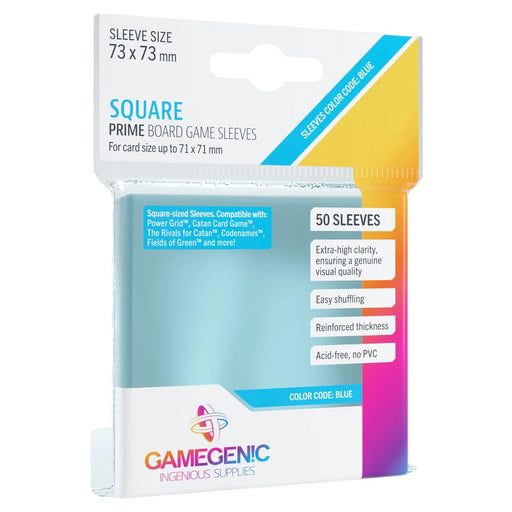 Gamegenic: Board Game Sleeves - Prime Square 50Ct (73mm x 73mm) Board Game Sleeves Gamegenic