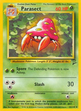 Parasect (55/130) [Vintage: Base Set 2] Pokemon Single Pokémon