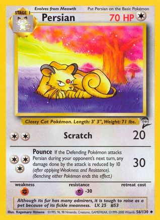 Persian (56/130) [Vintage: Base Set 2] Pokemon Single Pokémon