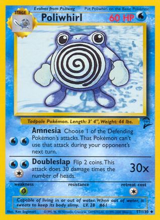 Poliwhirl (57/130) [Vintage: Base Set 2] Pokemon Single Pokémon