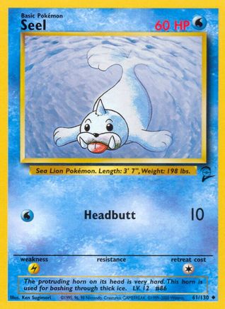 Seel (61/130) [Vintage: Base Set 2] Pokemon Single Pokémon
