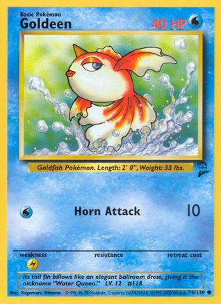 Goldeen (76/130) [Vintage: Base Set 2] Pokemon Single Pokémon