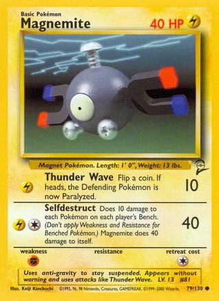 Magnemite (79/130) [Vintage: Base Set 2] Pokemon Single Pokémon