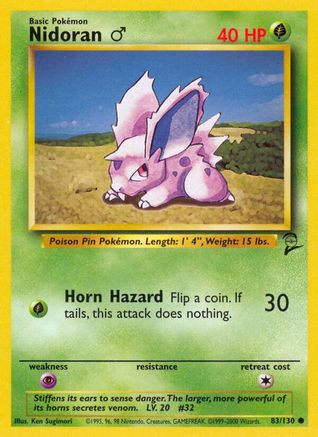 Nidoran M (83/130) [Vintage: Base Set 2] Pokemon Single Pokémon