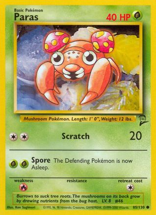 Paras (85/130) [Vintage: Base Set 2] Pokemon Single Pokémon