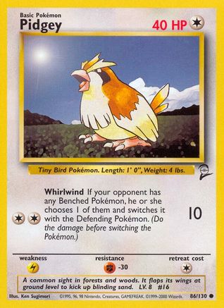 Pidgey (86/130) [Vintage: Base Set 2] Pokemon Single Pokémon