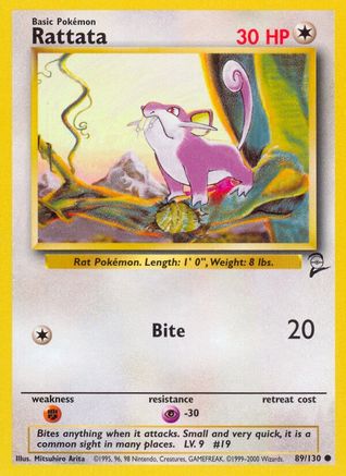 Rattata (89/130) [Vintage: Base Set 2] Pokemon Single Pokémon