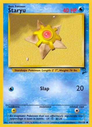Staryu 95/130 [Vintage: Base Set 2] Pokemon Single Pokémon