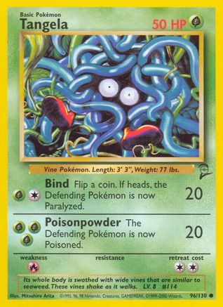 Tangela 96/130 [Vintage: Base Set 2] Pokemon Single Pokémon