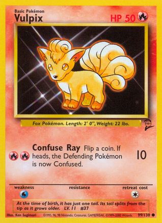 Vulpix (99/130) [Vintage: Base Set 2] Pokemon Single Pokémon