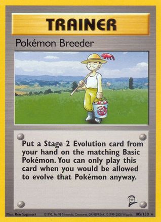 Pokemon Breeder 105/130 [Vintage: Base Set 2] Pokemon Single Pokémon