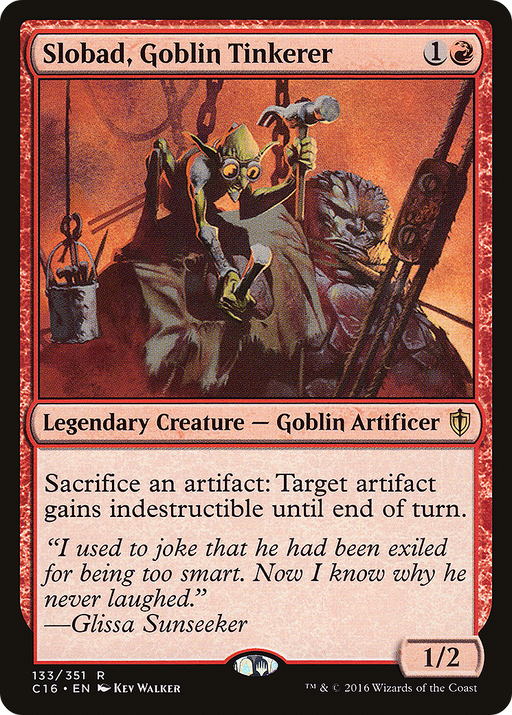 Slobad, Goblin Tinkerer (C16-133) [Commander 2016] MTG Single Wizards of the Coast