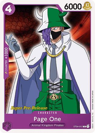 Page One (ST04-012) [Super Pre-Release Starter Deck 4: Animal Kingdom Pirates] One Piece Single Bandai