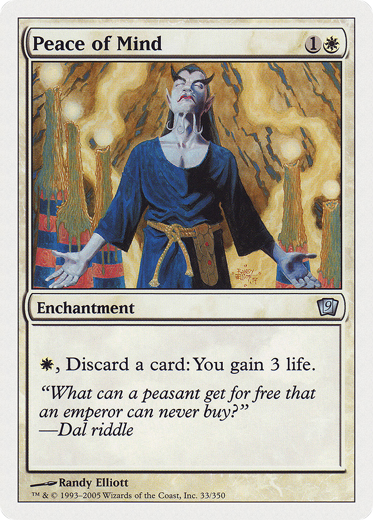 Peace of Mind (9ED-033) [9th Edition] Foil MTG Single Wizards of the Coast