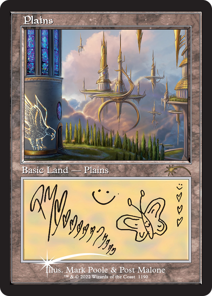 Plains (Post Malone) (SLD-1190) [Secret Lair] Drop Foil MTG Single Wizards of the Coast