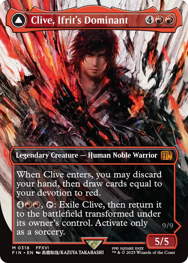 Clive, Ifrit's Dominant (0318) (FIN-318) [FINAL FANTASY] (Borderless) MTG Single Wizards of the Coast