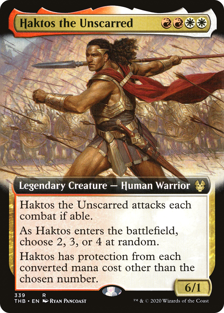 Haktos the Unscarred (THB-339) [Theros Beyond Death] (Extended Art) MTG Single Wizards of the Coast