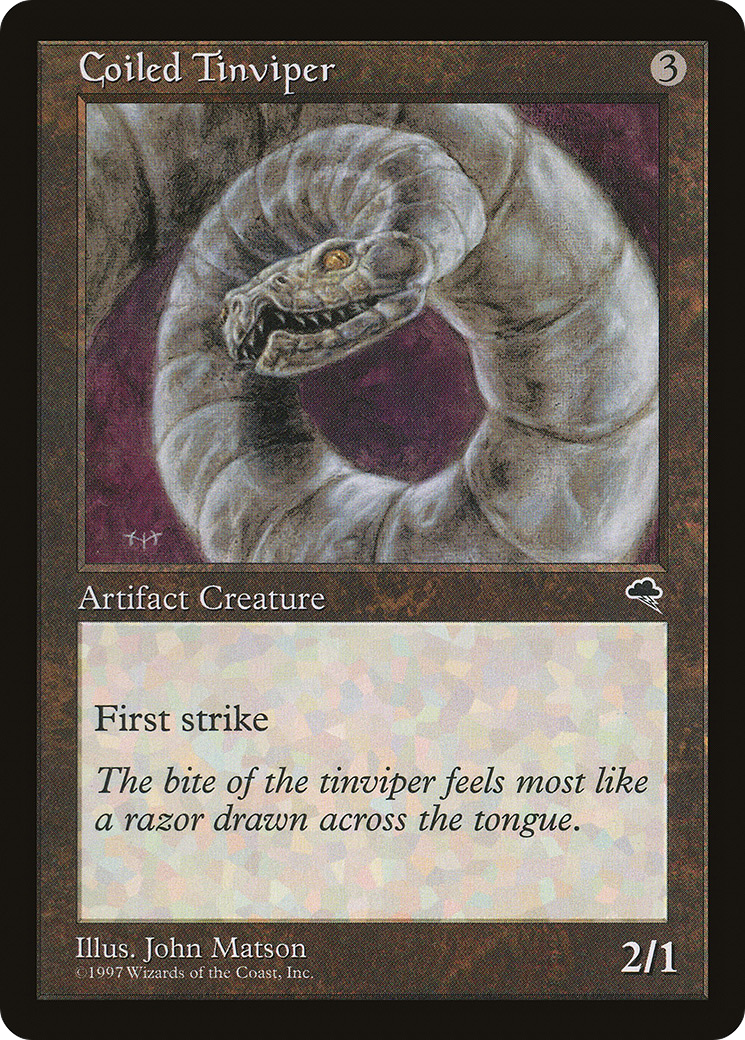 Coiled Tinviper (TMP-279) [Tempest] MTG Single Wizards of the Coast