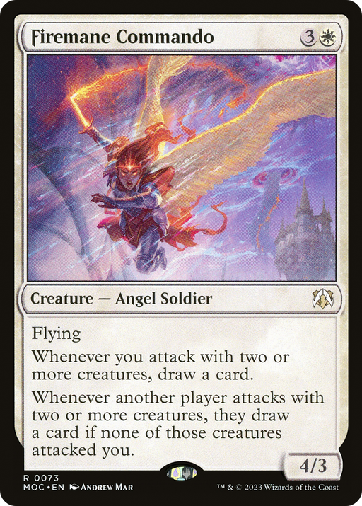 Firemane Commando (MOC-073) [March of the Machine Commander] Foil MTG Single Wizards of the Coast