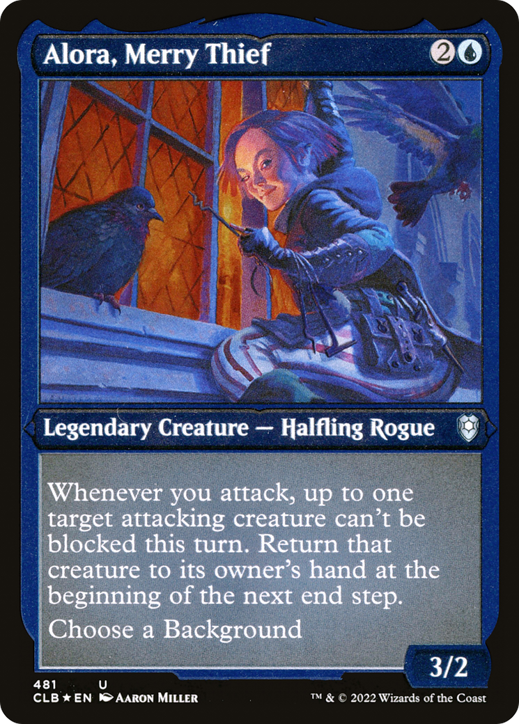 Alora, Merry Thief (CLB-481) [Commander Legends: Battle for Baldur's Gate] Etched Foil MTG Single Wizards of the Coast
