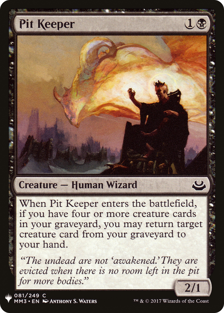 Pit Keeper (LIST-MM3-81) [Mystery Booster] The List MTG Single Wizards of the Coast