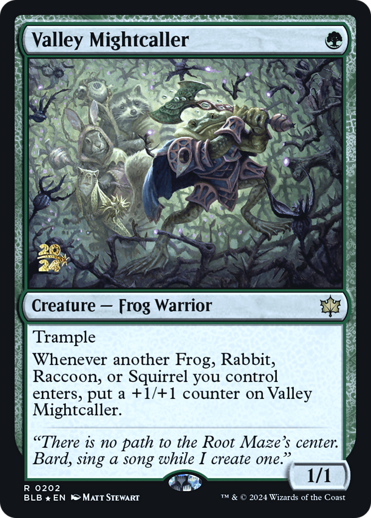 Valley Mightcaller (PRE-202) [Bloomburrow Promos] Foil MTG Single Wizards of the Coast