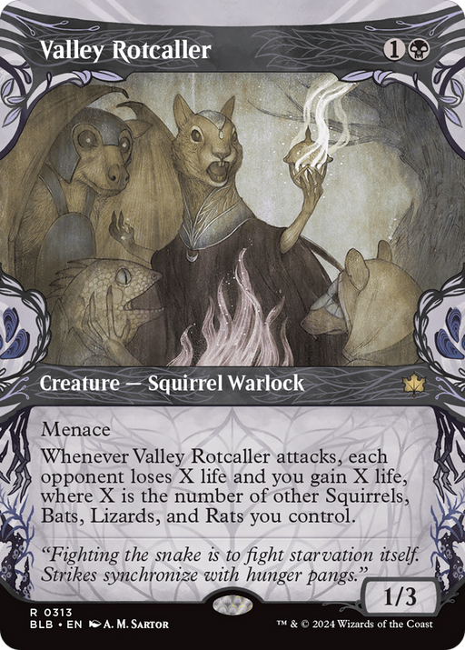 Valley Rotcaller (BLB-313) [Bloomburrow] (Showcase) (Borderless) MTG Single Wizards of the Coast