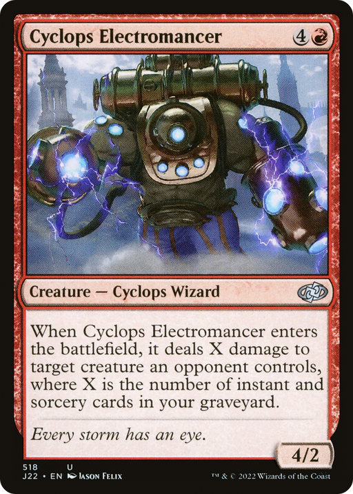 Cyclops Electromancer (J22-518) [Jumpstart 2022] MTG Single Wizards of the Coast