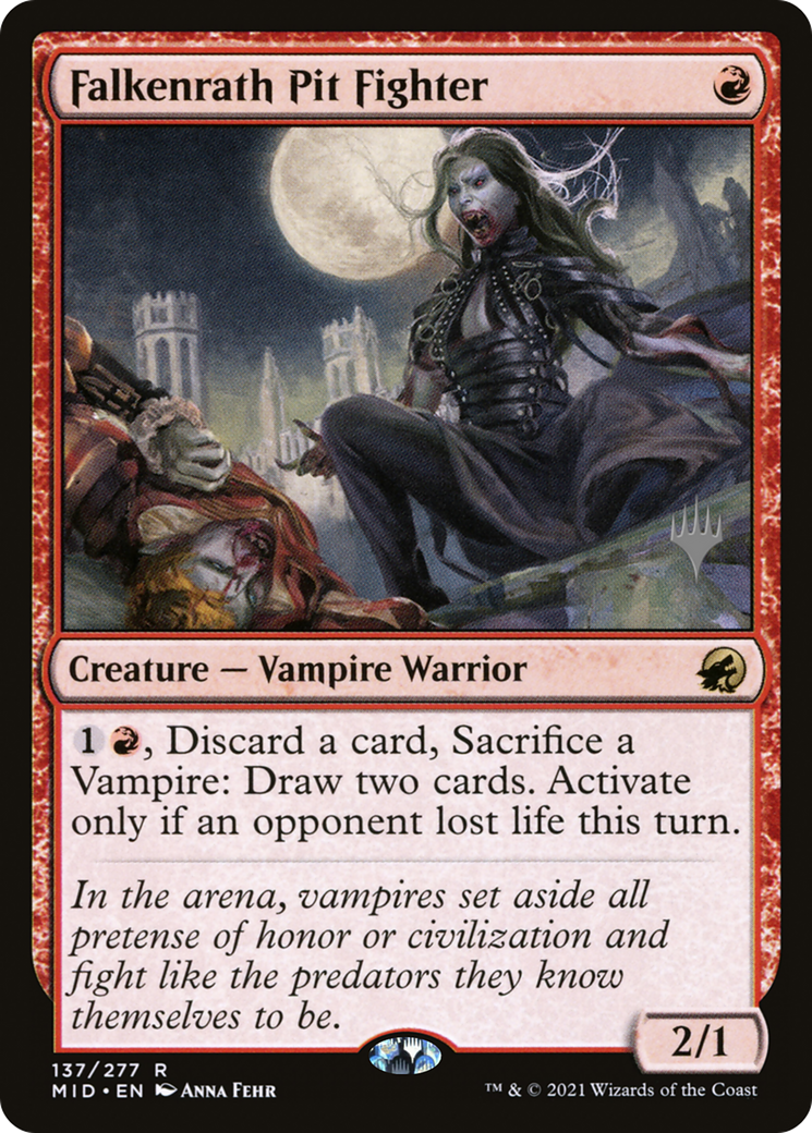 Falkenrath Pit Fighter (PPMID-137) [Innistrad: Midnight Hunt Promos] MTG Single Wizards of the Coast