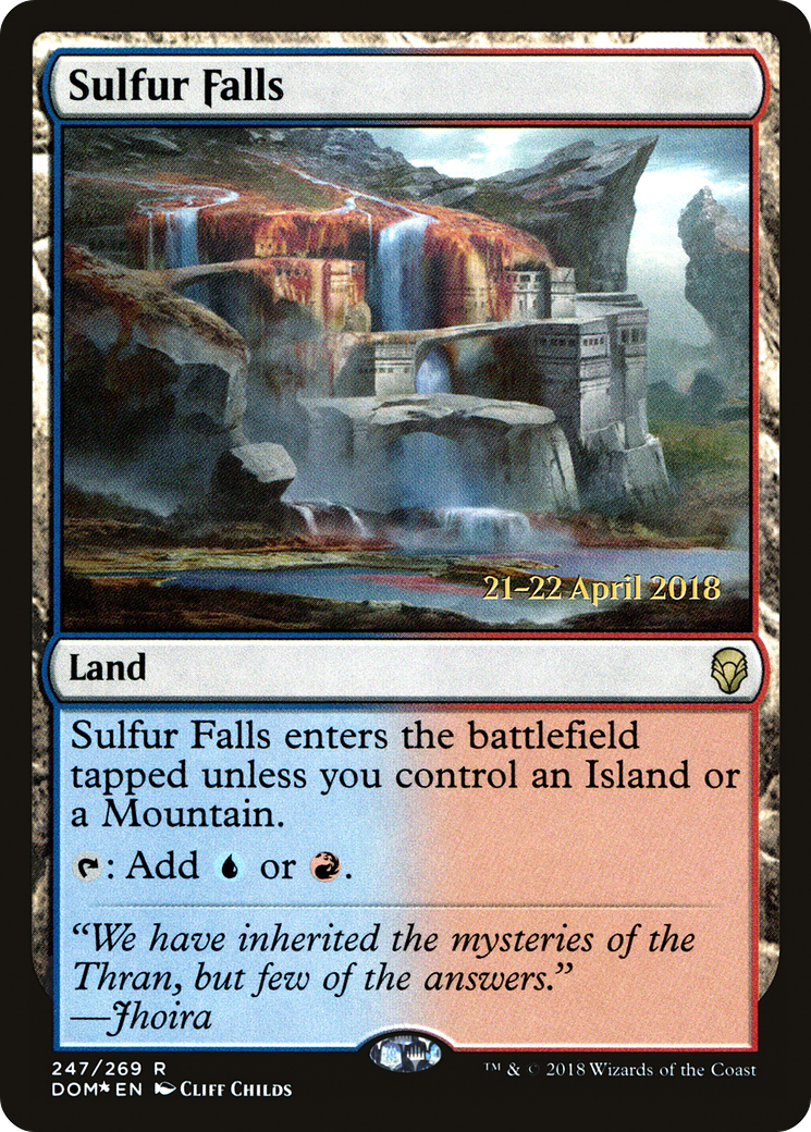 Sulfur Falls (PRE-247) [Dominaria Promos] Foil MTG Single Wizards of the Coast