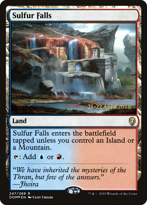 Sulfur Falls (PRE-247) [Dominaria Promos] Foil MTG Single Wizards of the Coast
