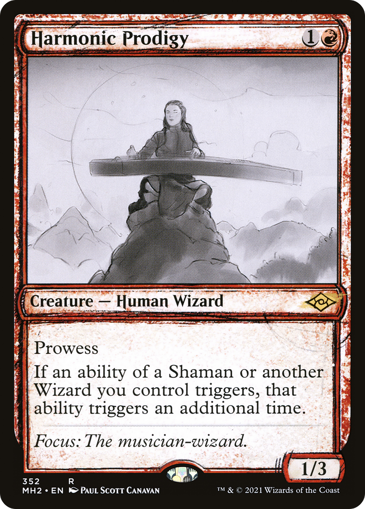 Harmonic Prodigy (MH2-352) [Modern Horizons 2] (Showcase) MTG Single Modern Horizons 2