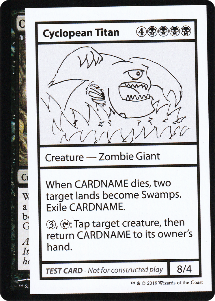 Cyclopean Titan (No PW Symbol) (CMB1-) [Mystery Booster] Playtest Cards 2021 MTG Single Wizards of the Coast