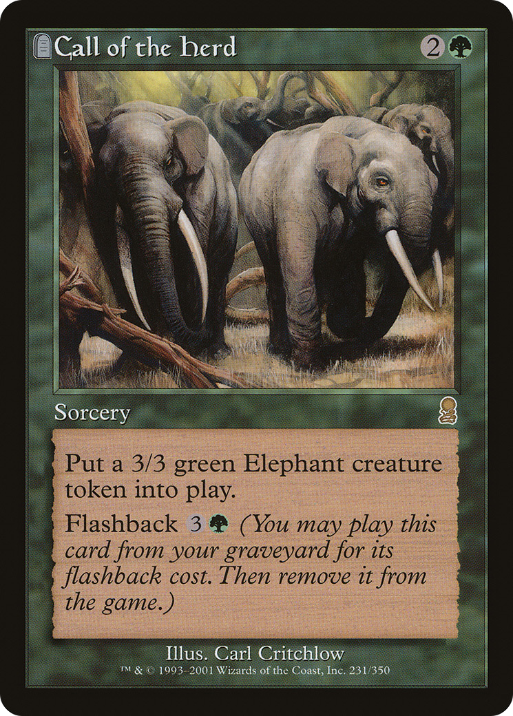 Call of the Herd (ODY-231) [Odyssey] Foil MTG Single Wizards of the Coast