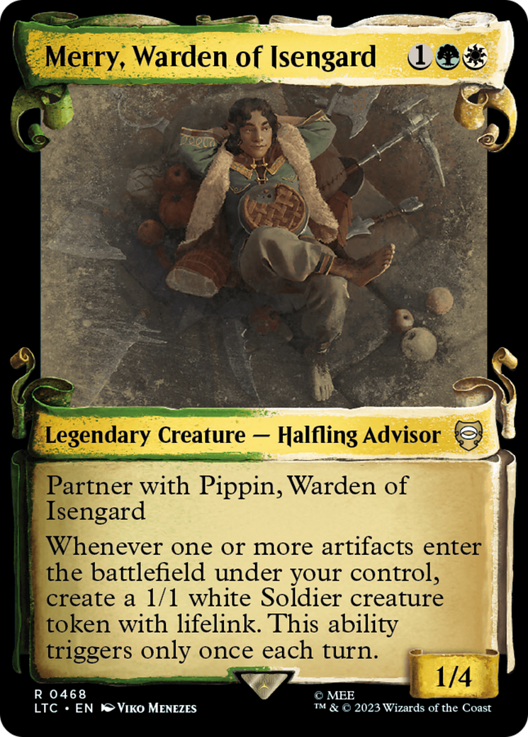 Merry, Warden of Isengard (Showcase Scrolls) (LTC-468) [Tales of Middle-earth Commander] (Showcase) MTG Single Wizards of the Coast