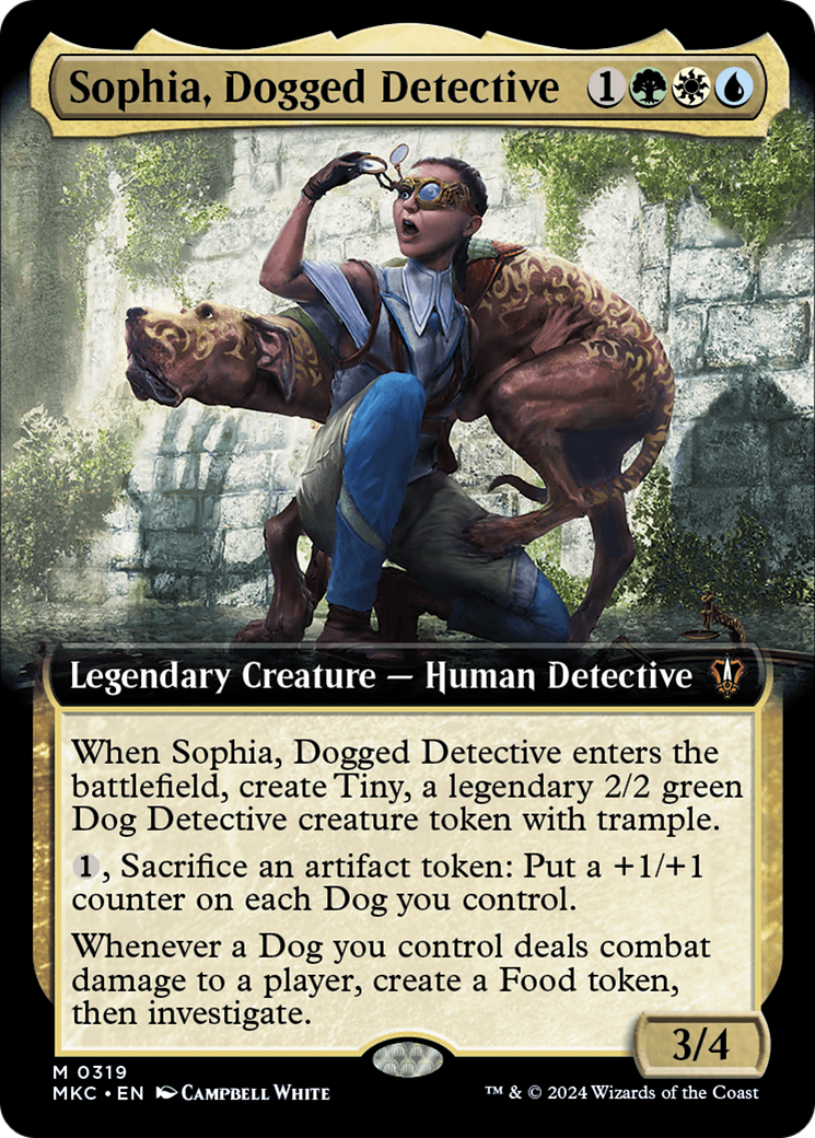 Sophia, Dogged Detective (MKC-319) [Murders at Karlov Manor Commander] (Extended Art) Foil MTG Single Wizards of the Coast