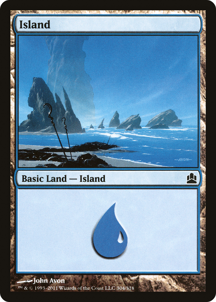 Island (CMD-304) [Commander 2011] MTG Single Wizards of the Coast