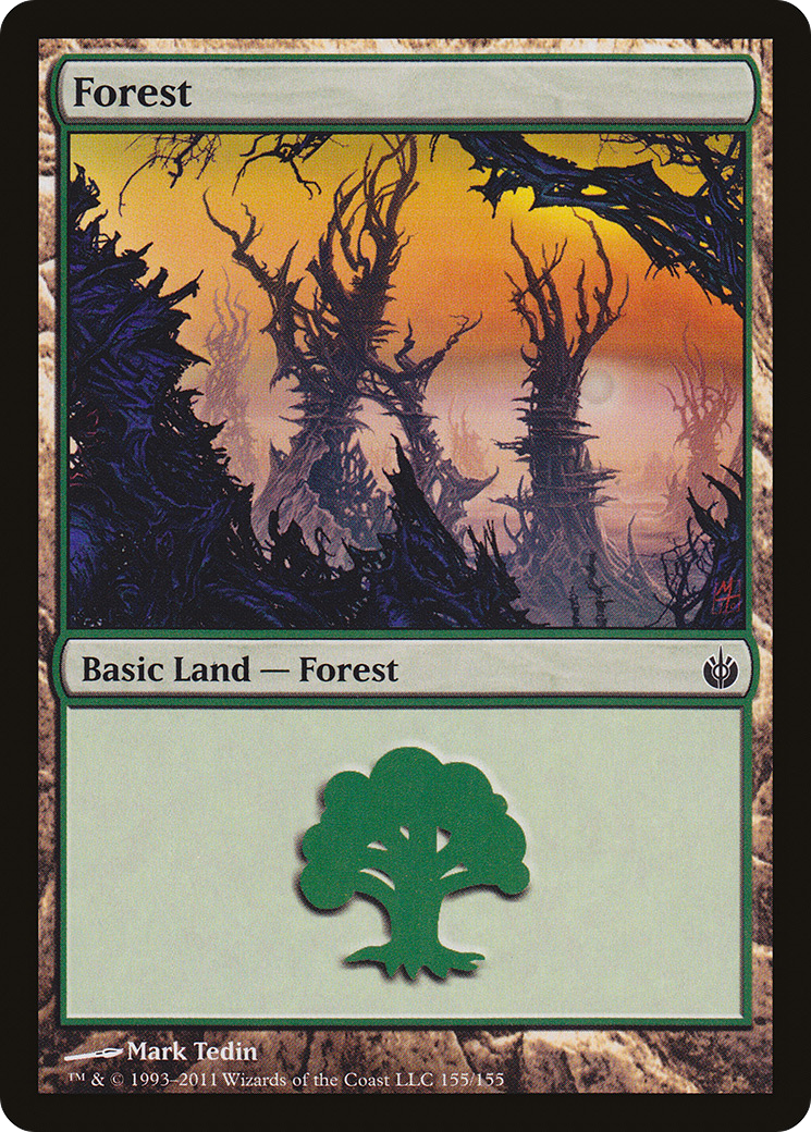 Forest (MBS-155) [Mirrodin Besieged] Foil MTG Single Wizards of the Coast