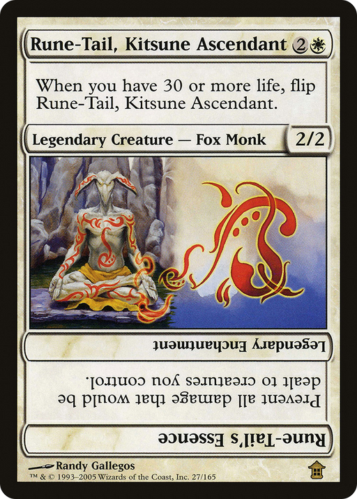 Rune-Tail, Kitsune Ascendant (SOK-027) [Saviors of Kamigawa] MTG Single Wizards of the Coast