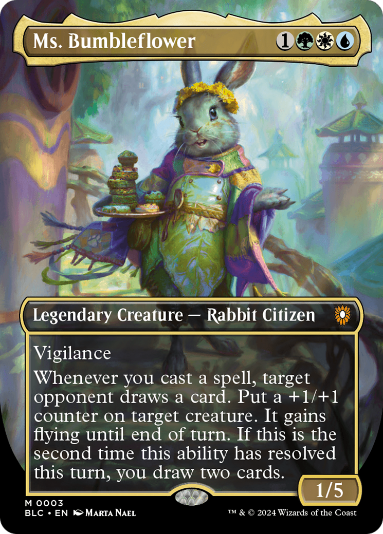 Ms. Bumbleflower (BLC-003) [Bloomburrow Commander] (Borderless) MTG Single Wizards of the Coast