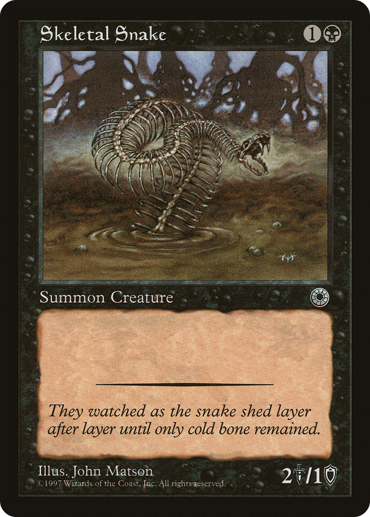 Skeletal Snake (POR-111) [Misc] Portal MTG Single Wizards of the Coast