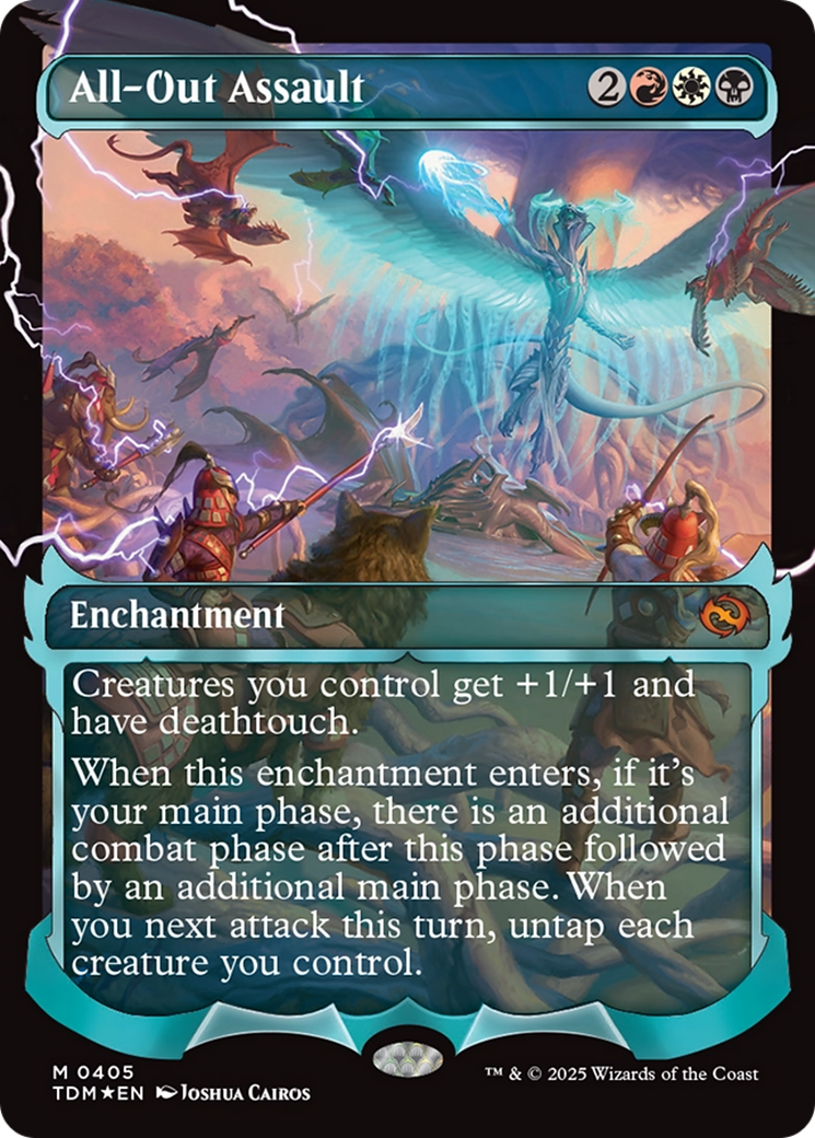 All-Out Assault (TDM-405) [Tarkir: Dragonstorm] (Showcase) Foil MTG Single Wizards of the Coast