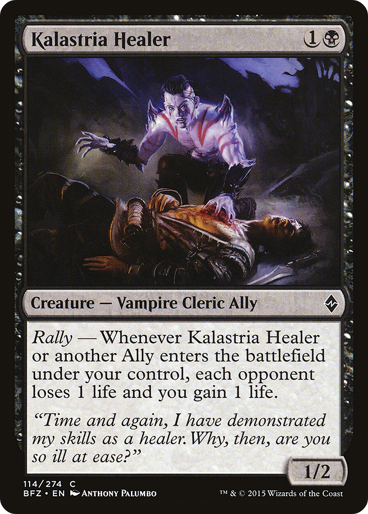 Kalastria Healer (BFZ-114) [Battle for Zendikar] Foil MTG Single Wizards of the Coast